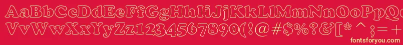 CooperBlackOutlineBt Font – Yellow Fonts on Red Background