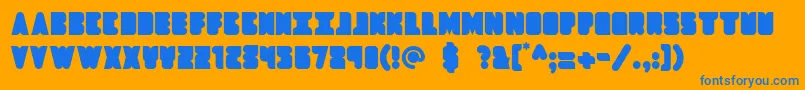 Dropship Font – Blue Fonts on Orange Background