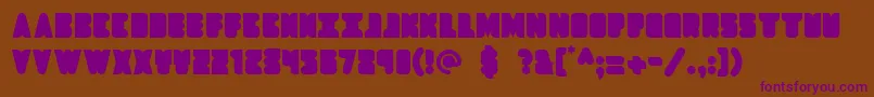 Dropship Font – Purple Fonts on Brown Background