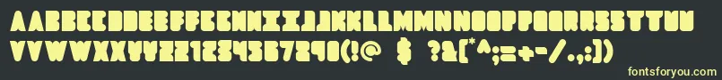 Dropship Font – Yellow Fonts on Black Background