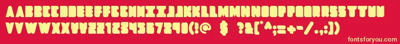フォントDropship – 黄色の文字、赤い背景