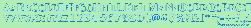 JaspercapsshRegular Font – Blue Fonts on Green Background