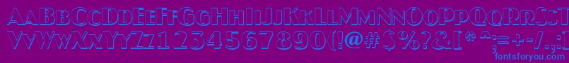 JaspercapsshRegular Font – Blue Fonts on Purple Background