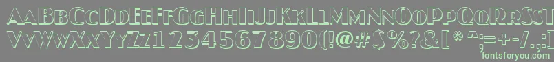 JaspercapsshRegular Font – Green Fonts on Gray Background