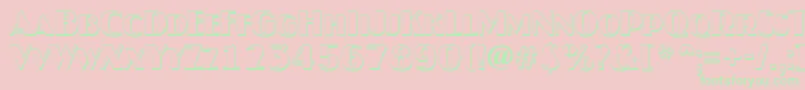 JaspercapsshRegular Font – Green Fonts on Pink Background