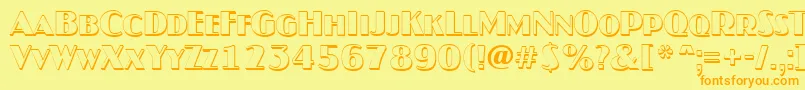 JaspercapsshRegular Font – Orange Fonts on Yellow Background