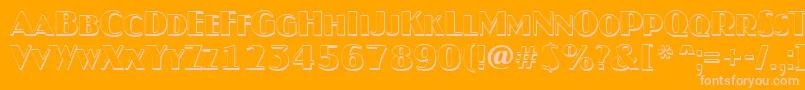 JaspercapsshRegular Font – Pink Fonts on Orange Background