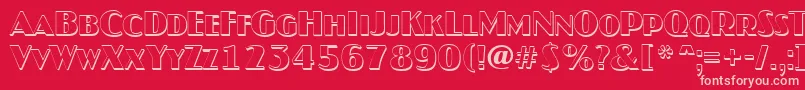 JaspercapsshRegular Font – Pink Fonts on Red Background