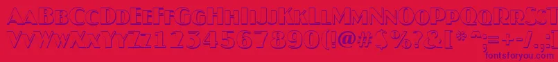 JaspercapsshRegular Font – Purple Fonts on Red Background