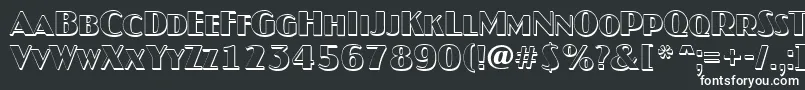 JaspercapsshRegular Font – White Fonts on Black Background