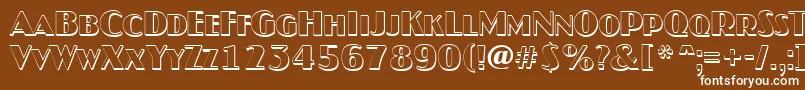 JaspercapsshRegular Font – White Fonts on Brown Background