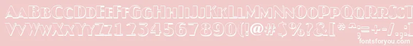 JaspercapsshRegular Font – White Fonts on Pink Background