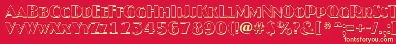 JaspercapsshRegular Font – Yellow Fonts on Red Background