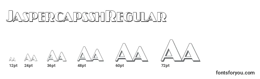 Размеры шрифта JaspercapsshRegular