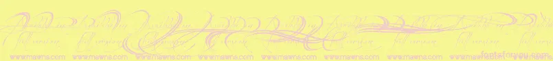 BeforetherainswashesPersonalUseDemo Font – Pink Fonts on Yellow Background