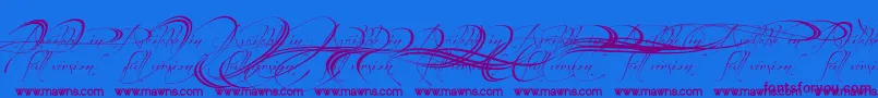 BeforetherainswashesPersonalUseDemo Font – Purple Fonts on Blue Background