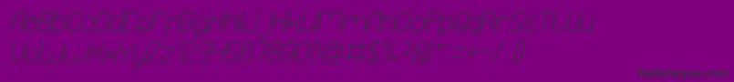 EssentialArrangementItalic Font – Black Fonts on Purple Background