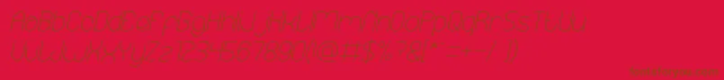 EssentialArrangementItalic Font – Brown Fonts on Red Background