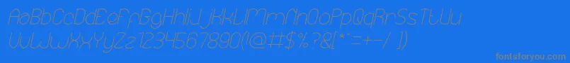 fuente EssentialArrangementItalic – Fuentes Grises Sobre Fondo Azul