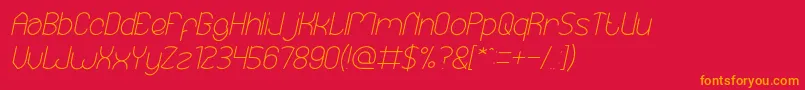 EssentialArrangementItalic Font – Orange Fonts on Red Background