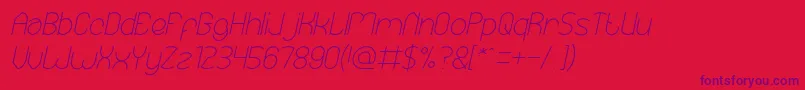 fuente EssentialArrangementItalic – Fuentes Moradas Sobre Fondo Rojo