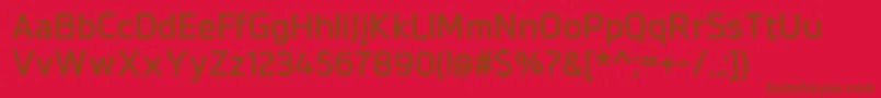 BrokmanBold Font – Brown Fonts on Red Background