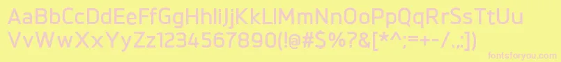 BrokmanBold Font – Pink Fonts on Yellow Background