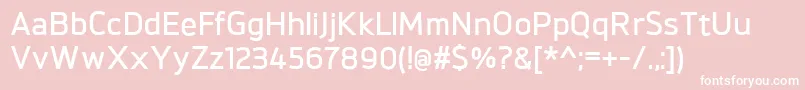 Fonte BrokmanBold – fontes brancas em um fundo rosa