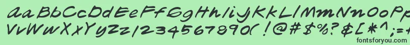 フォントLehn181 – 緑の背景に黒い文字