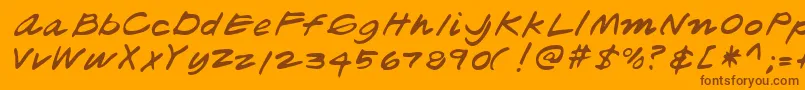 Lisätietoja Lehn181-fontista Lehn181-fontti – ruskeat fontit oranssilla taustalla
