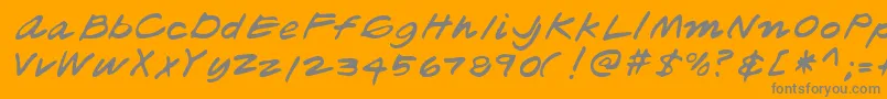 Lehn181 Font – Gray Fonts on Orange Background