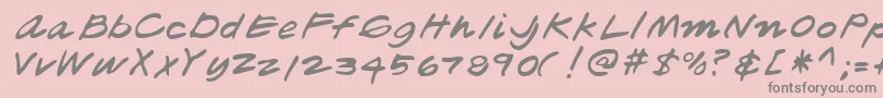Lehn181 Font – Gray Fonts on Pink Background