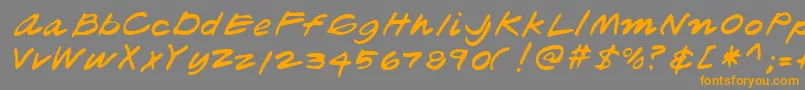 Lehn181 Font – Orange Fonts on Gray Background