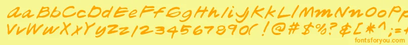 Saiba mais sobre a fonte Lehn181 Fonte Lehn181 – fontes laranjas em um fundo amarelo