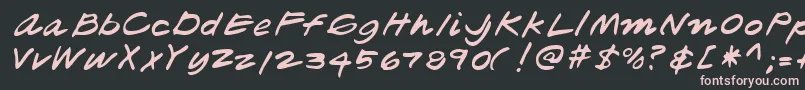 Lehn181 Font – Pink Fonts on Black Background