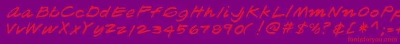 Lehn181 Font – Red Fonts on Purple Background