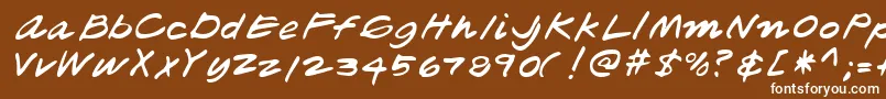 フォントLehn181 – 茶色の背景に白い文字