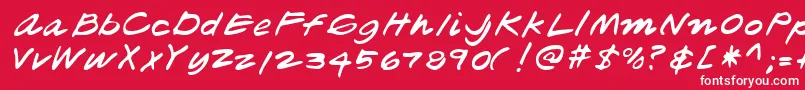 Lehn181 Font – White Fonts on Red Background