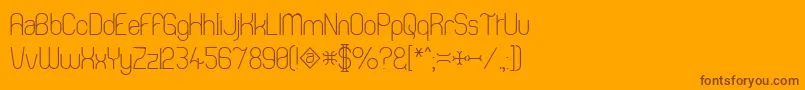 Thong Font – Brown Fonts on Orange Background