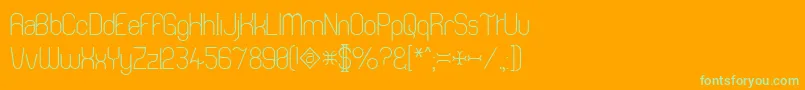 Thong Font – Green Fonts on Orange Background