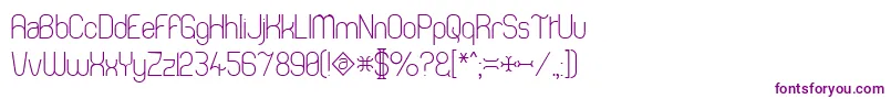 Thong Font – Purple Fonts on White Background