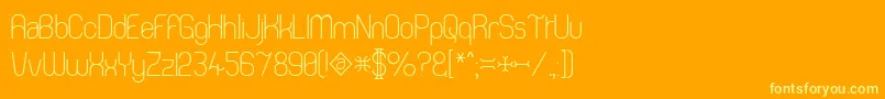 Thong Font – Yellow Fonts on Orange Background