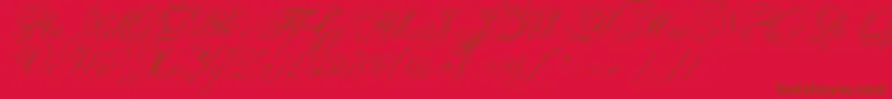 En savoir plus sur la police VenskiSadTwoMedium Police VenskiSadTwoMedium – polices brunes sur fond rouge
