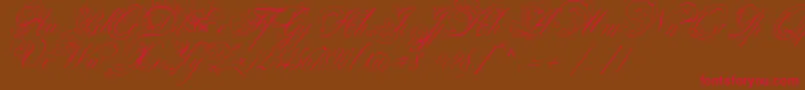 VenskiSadTwoMedium Font – Red Fonts on Brown Background