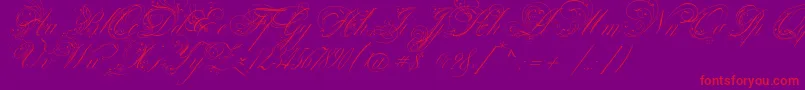 VenskiSadTwoMedium Font – Red Fonts on Purple Background