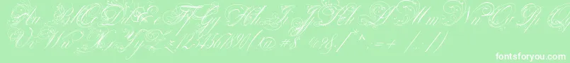 VenskiSadTwoMedium Font – White Fonts on Green Background