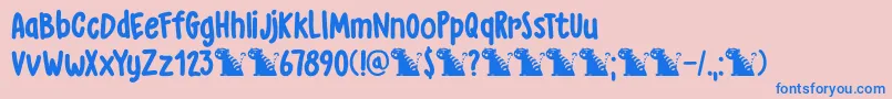 DkGrumpyTiger Font – Blue Fonts on Pink Background