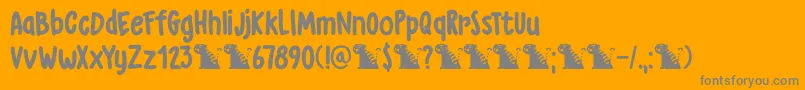 DkGrumpyTiger Font – Gray Fonts on Orange Background