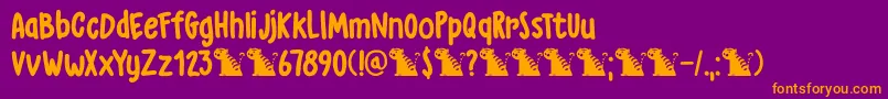 Подробнее о шрифте DkGrumpyTiger Шрифт DkGrumpyTiger – оранжевые шрифты на фиолетовом фоне
