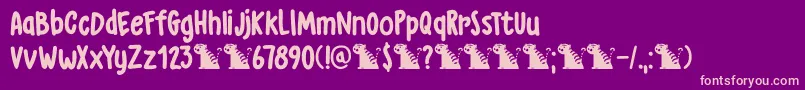 DkGrumpyTiger Font – Pink Fonts on Purple Background